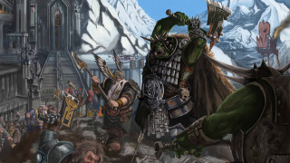 Man armor sword crowd people - warhammer free wallpaper