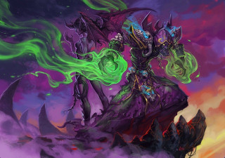 Demon green purple hair flame - hair free wallpaper