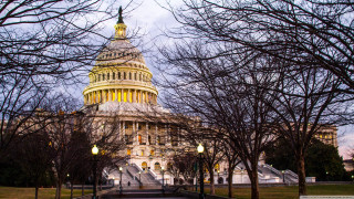 Capitol building trees washington dc - a cloudy day free wallpaper for desktop