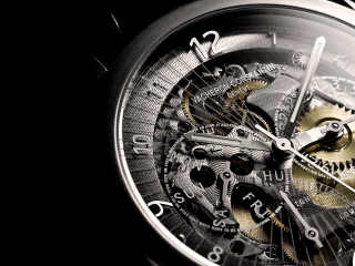 Close up black watch white - christian hilfgott brand free wallpaper for desktop