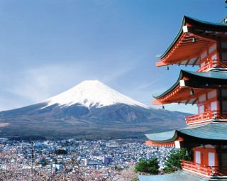 Tall building mountain sky clouds - a mountain in the background and a sky background free wallpaper