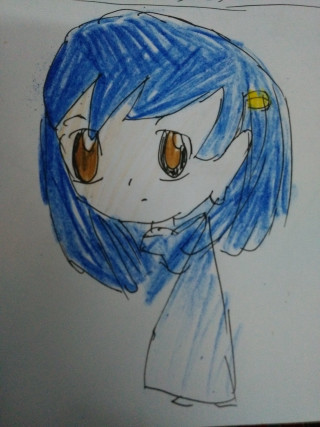 Girl blue hair yellow ring - a yellow ring free wallpaper