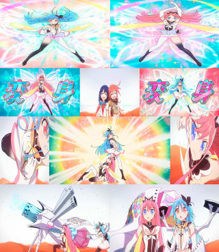 Anime characters colored hair diverse - sky free wallpaper for tablet