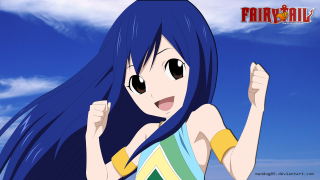 Bluehair girl posing anime outdoors - shirt free wallpaper