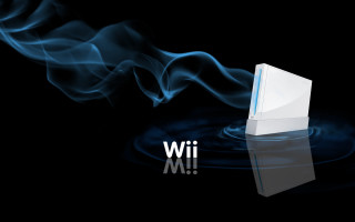 Wii game console smoke reflection - widescreen free wallpaper for desktop