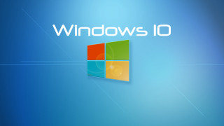 Blue background windows10 logo white 2 - a white window free wallpaper for desktop