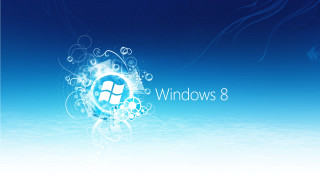 Blue background white blue logo - the window 8 logo free wallpaper