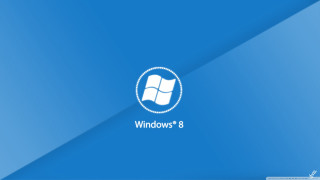 Blue background windows8 logo white 3 - a window 8 logo free wallpaper