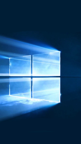 Blue wall window reflection light 2 - free 3d render wallpaper