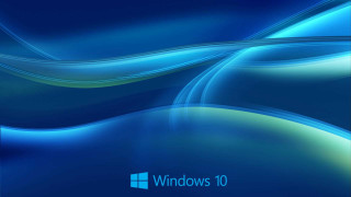 Blue background wave colors windows - the bottom right corner free wallpaper