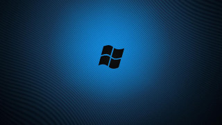 Blue background black white logo 4 - purism free wallpaper