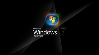 Black background windows7 logo windows - ultimate free wallpaper