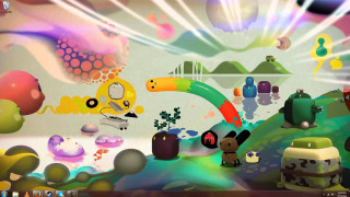 Cartoon characters computer screen colorful - a background free wallpaper