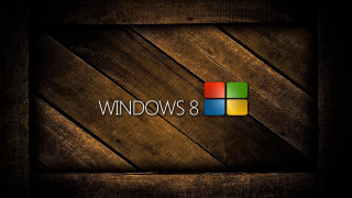 Wooden wall windows8 logo wooden 3 - the window 8 logo free wallpaper