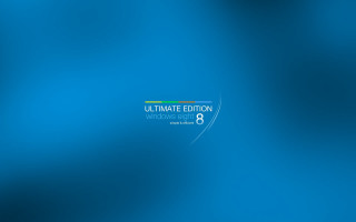 Blue blurry background ultimate edition - a white clock free wallpaper for desktop
