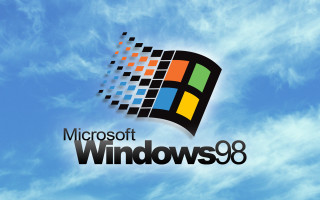 Microsoft logo blue sky clouds 2 - against a blue sky free wallpaper