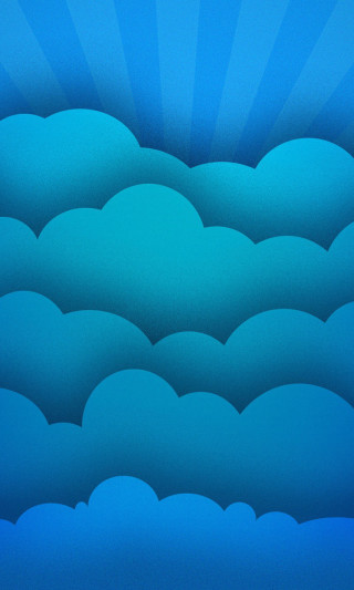 Blue background sunburst clouds sky - free airplane wallpaper