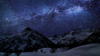 Night sky stars mountain range 20 - night sky free wallpaper for desktop