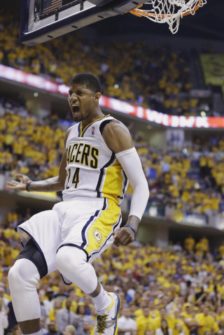 Basketball player dunking mid air - david martin free wallpaper for mobile