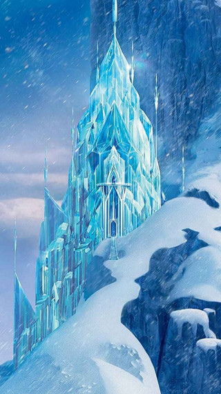 Ice castle snow mountain sky - a mountain side free wallpaper for mobile
