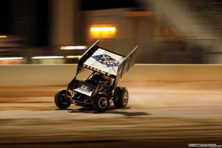 Dirt buggy racing track night - the side of the track free wallpaper