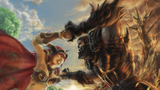 Man woman fighting horse field - chris rahn free wallpaper