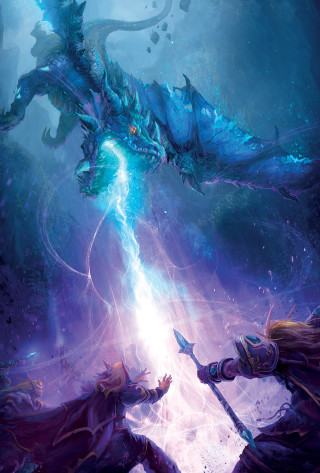 Couple dragon sky sword lightning - free fantasy wallpaper for mobile