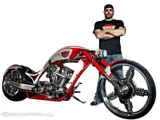 Man standing red white motorcycle - motorcycle free wallpaper