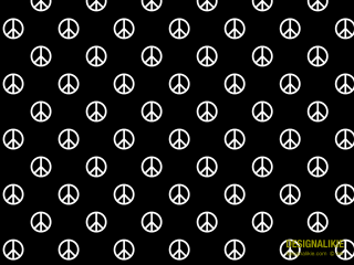 Black white peace sign pattern - a wallpaper background free wallpaper