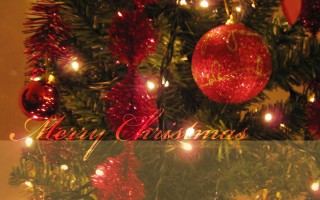 Christmas tree red ornament merry - a red ornament free wallpaper