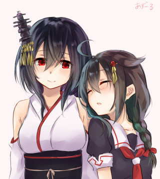 Anime girls long hair red 5 - red eye free wallpaper for tablet