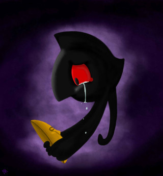 Black cat red nose banana - a black cat free wallpaper for tablet