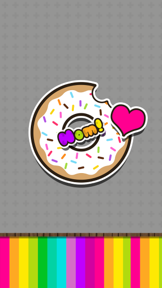 Donut sprinkles heart plate colorful - a plate free wallpaper for mobile