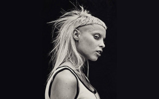 Woman ponytail earphones camera black - profile picture free wallpaper