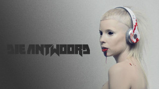 Woman headphones red white band - headphone free wallpaper for desktop