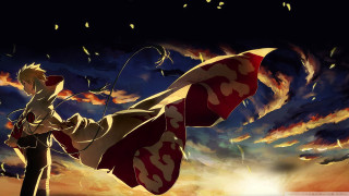 Man holding flag sky clouds - a sky free wallpaper