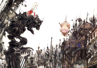 City giant robot carnival painting - akihiko yoshida free wallpaper