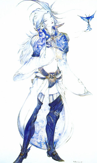 Woman blue dress bird flying - andor basch free wallpaper for mobile