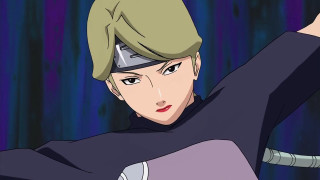 Woman black purple outfit sword - a blue background behind her free wallpaper