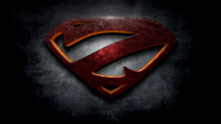Red superman logo black background - heroic free wallpaper