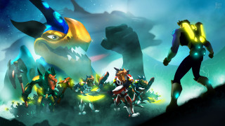 Animated characters mountain sky blue - animated character free wallpaper