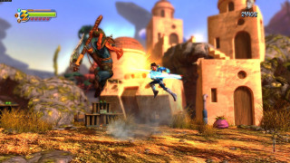 Man flying woman sword video - a video game scene free wallpaper