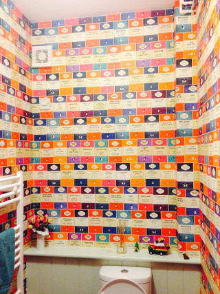 Bathroom toilet wallpaper bathtub corner - op art free wallpaper