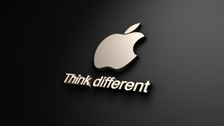 Apple logo think different black 2 - a apple logo free wallpaper