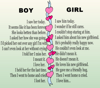 Poem hearts boy and girl - a cartoon free wallpaper for tablet