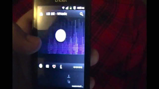 Person holding cell phone screen - a screen free wallpaper