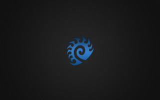 Blue logo black background swirl - a blue logo free wallpaper