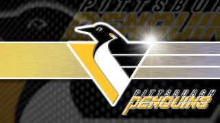 Penguin logo yellow black stripe - vector art free wallpaper for desktop