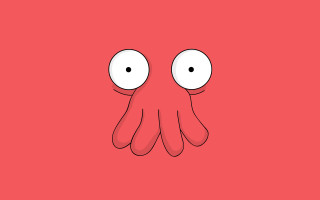 Red octopus two eyes nose - 2 d game art free wallpaper