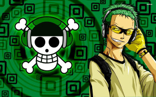 Cartoon character headphones skull green - a skull free wallpaper